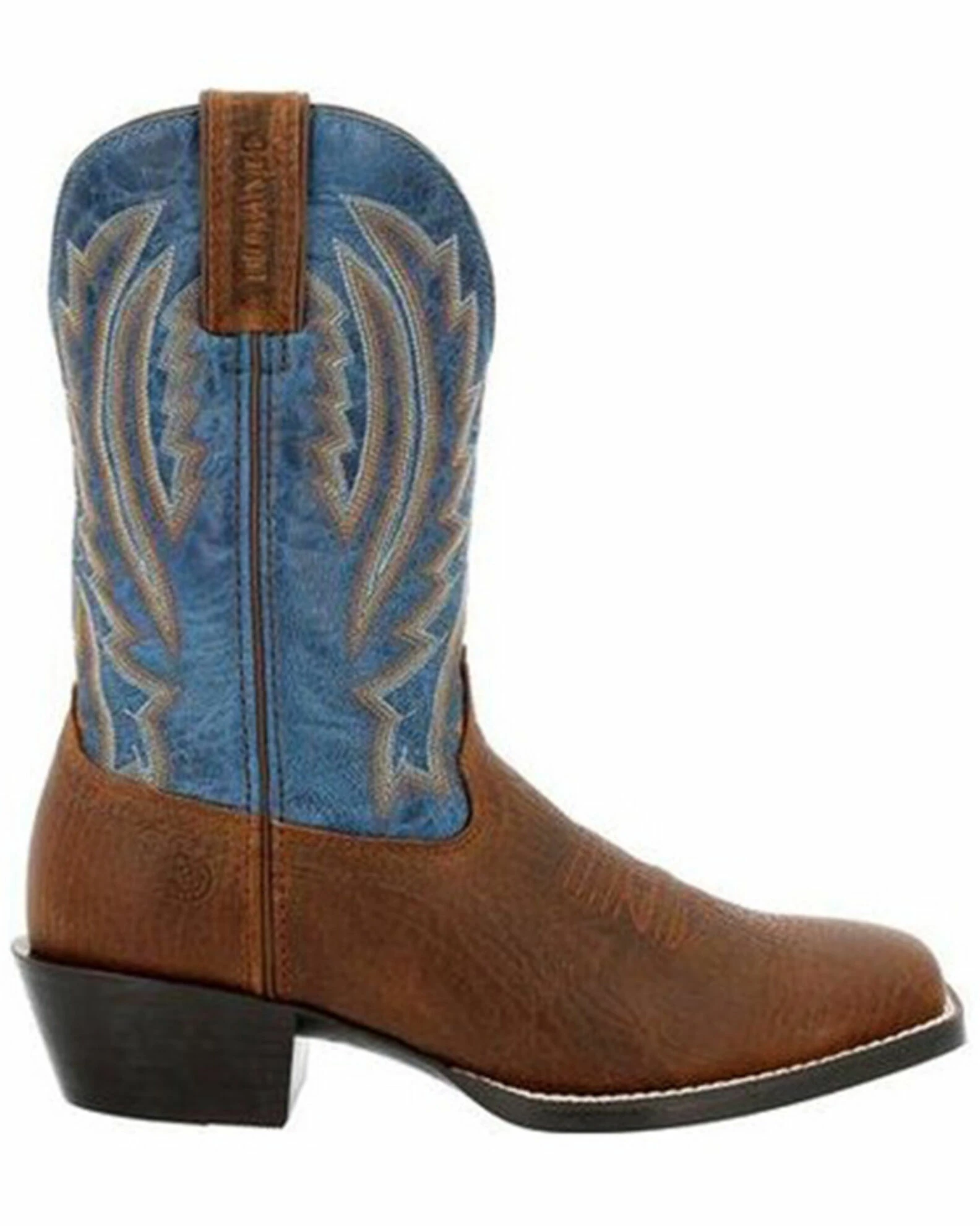 Durango Men's Westward Denim Western Boots - Wide Square Toe Brown/blue 2 Durango Men's Westward Denim Western Boots - Wide Square Toe Brown/blue - Image 2
