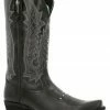 Durango Women's Crush Black Antique Studded Full-Grain Leather Boots - Snip Toe 