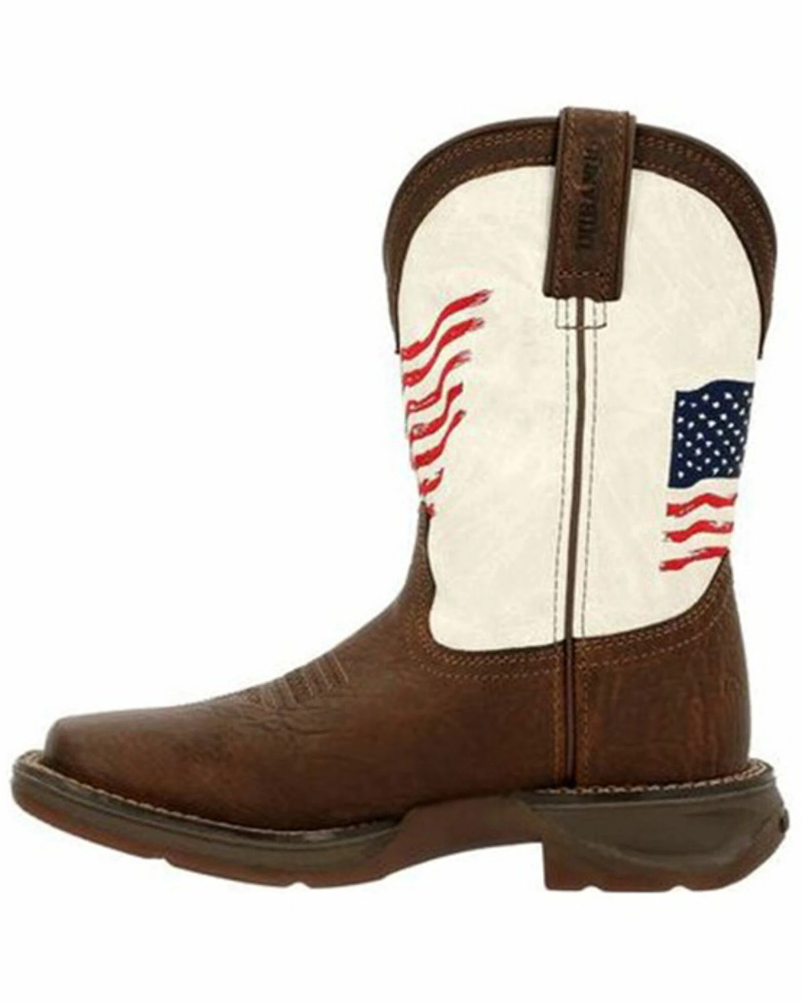 Durango Boys' Rebel Distressed Flag Western Boots - Square Toe White 3 Durango Boys' Rebel Distressed Flag Western Boots - Square Toe White - Image 3