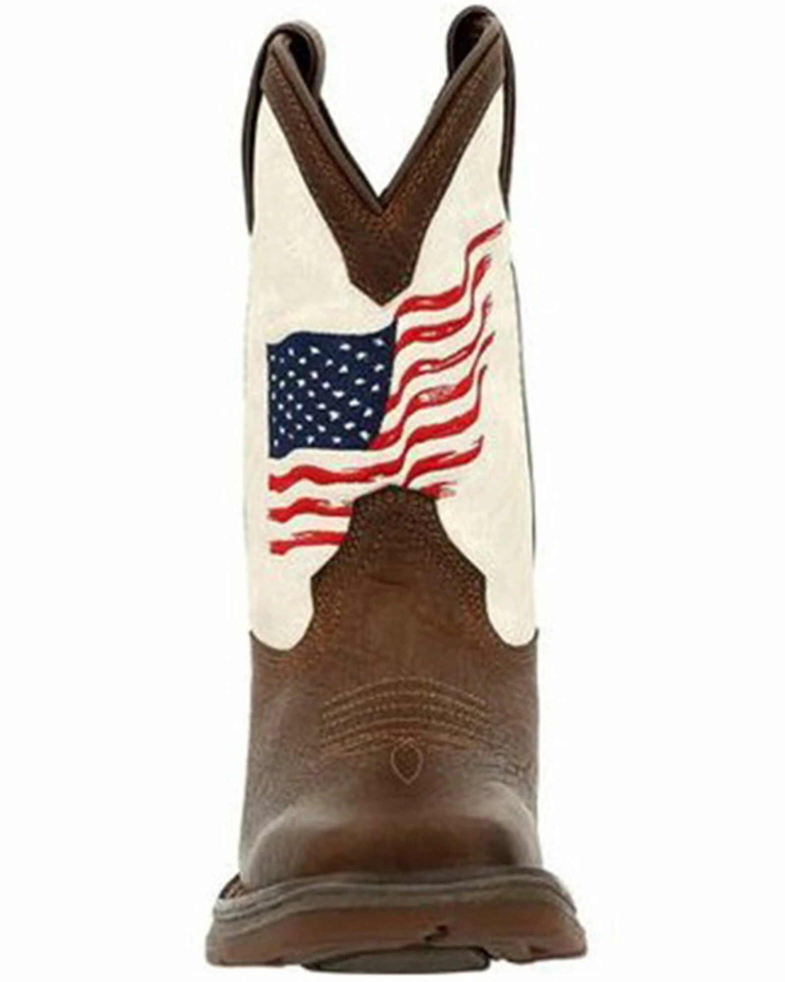 Durango Boys' Rebel Distressed Flag Western Boots - Square Toe White 4 Durango Boys' Rebel Distressed Flag Western Boots - Square Toe White - Image 4