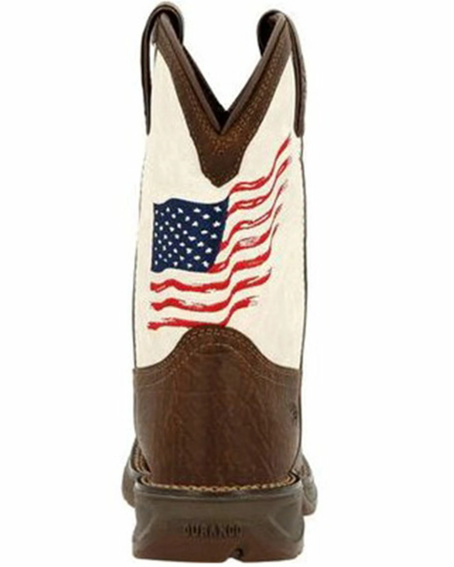 Durango Boys' Rebel Distressed Flag Western Boots - Square Toe White 5 Durango Boys' Rebel Distressed Flag Western Boots - Square Toe White - Image 5