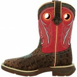 Durango Boys' Brown Cayman Print Western Boots - Square Toe 9 Durango Boys' Brown Cayman Print Western Boots - Square Toe -Durango Shop 2000355285 100 P3