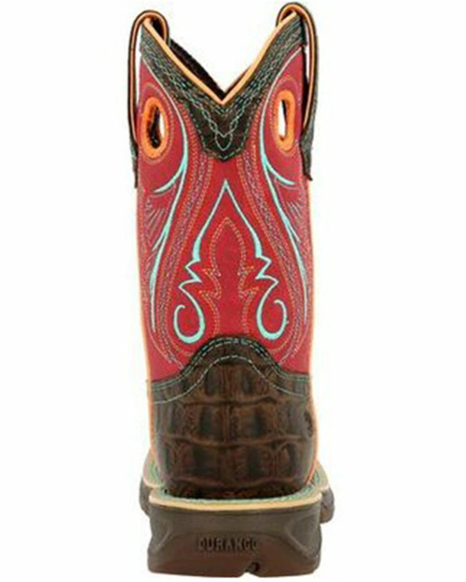 Durango Boys' Brown Cayman Print Western Boots - Square Toe 5 Durango Boys' Brown Cayman Print Western Boots - Square Toe - Image 5