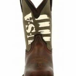 Durango Boys' Lil' Rebel USA Flag Army Western Boots - Square Toe -Durango Shop 2000355864 201 P4