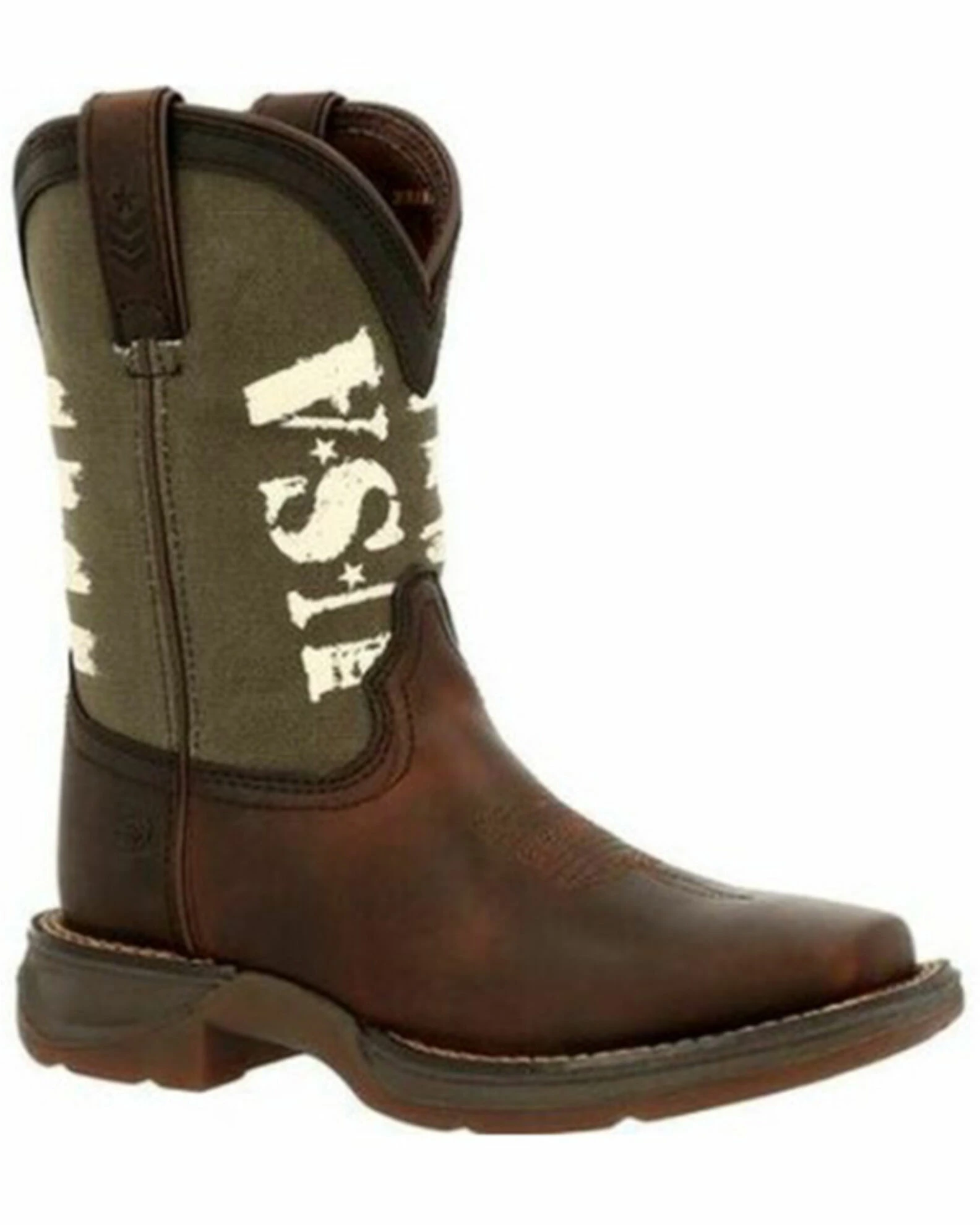 Durango Boys' Lil' Rebel USA Flag Western Boots - Wide Square Toe 1 Durango Boys' Lil' Rebel USA Flag Western Boots - Wide Square Toe