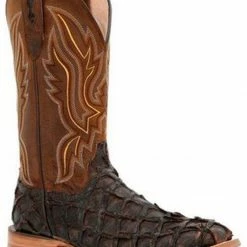 Durango Men's Exotic Pirarucu Skin Western Boots - Wide Square Toe