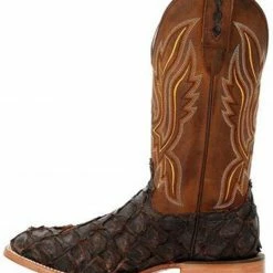 Durango Men's Exotic Pirarucu Skin Western Boots - Wide Square Toe -Durango Shop 2000359779 201 P3