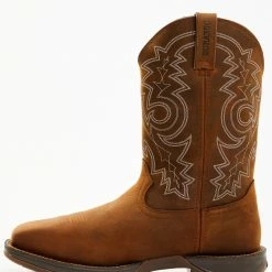 Durango Men's Rebel Steel Toe Pull-On Waterproof Work Western Boots - Square Toe  Brown -Durango Shop 2000368667 200 P3