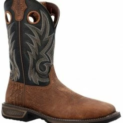 Durango Men's Workhorse Steel Pull-On Western Work Boots - Square Toe Brown
