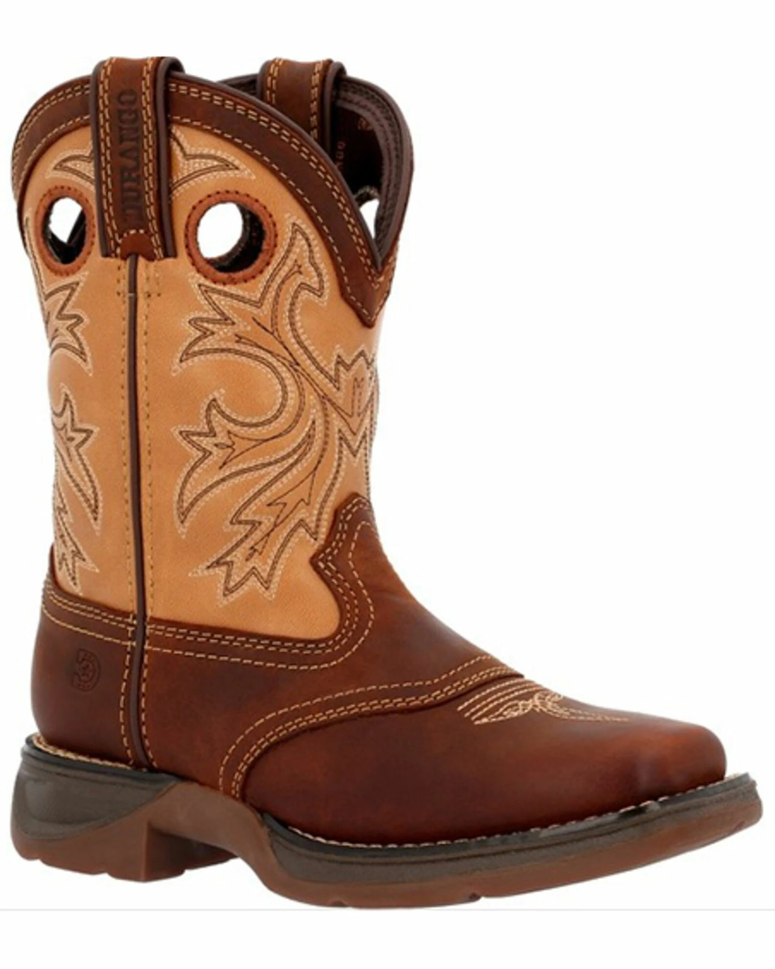 Durango Boys' Lil Rebel Wester Boot - Broad Square Toe Brown 1 Durango Boys' Lil Rebel Wester Boot - Broad Square Toe Brown