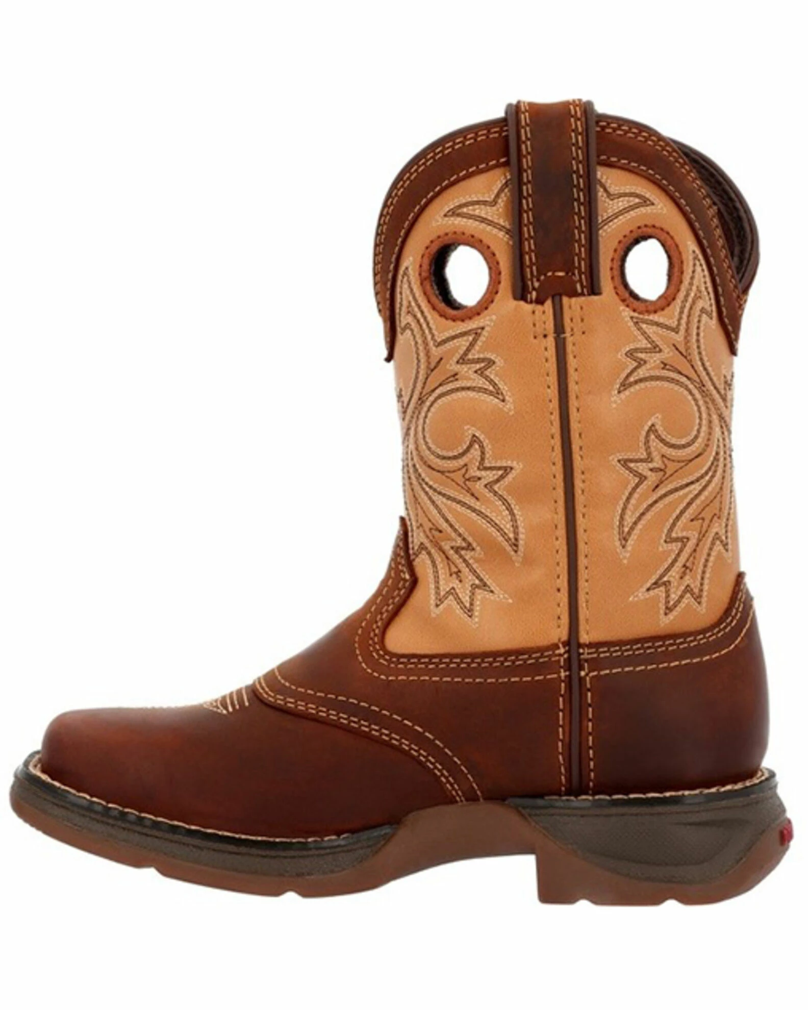 Durango Boys' Lil Rebel Wester Boot - Broad Square Toe Brown 3 Durango Boys' Lil Rebel Wester Boot - Broad Square Toe Brown - Image 3
