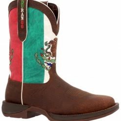 Durango Men's Rebel Mexico Flag Shaft Performance Western Boots - Square Toe