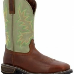 Durango Men's Spanish Chestnut And Cactus Workhorse Western Work Boots - Steel Toe